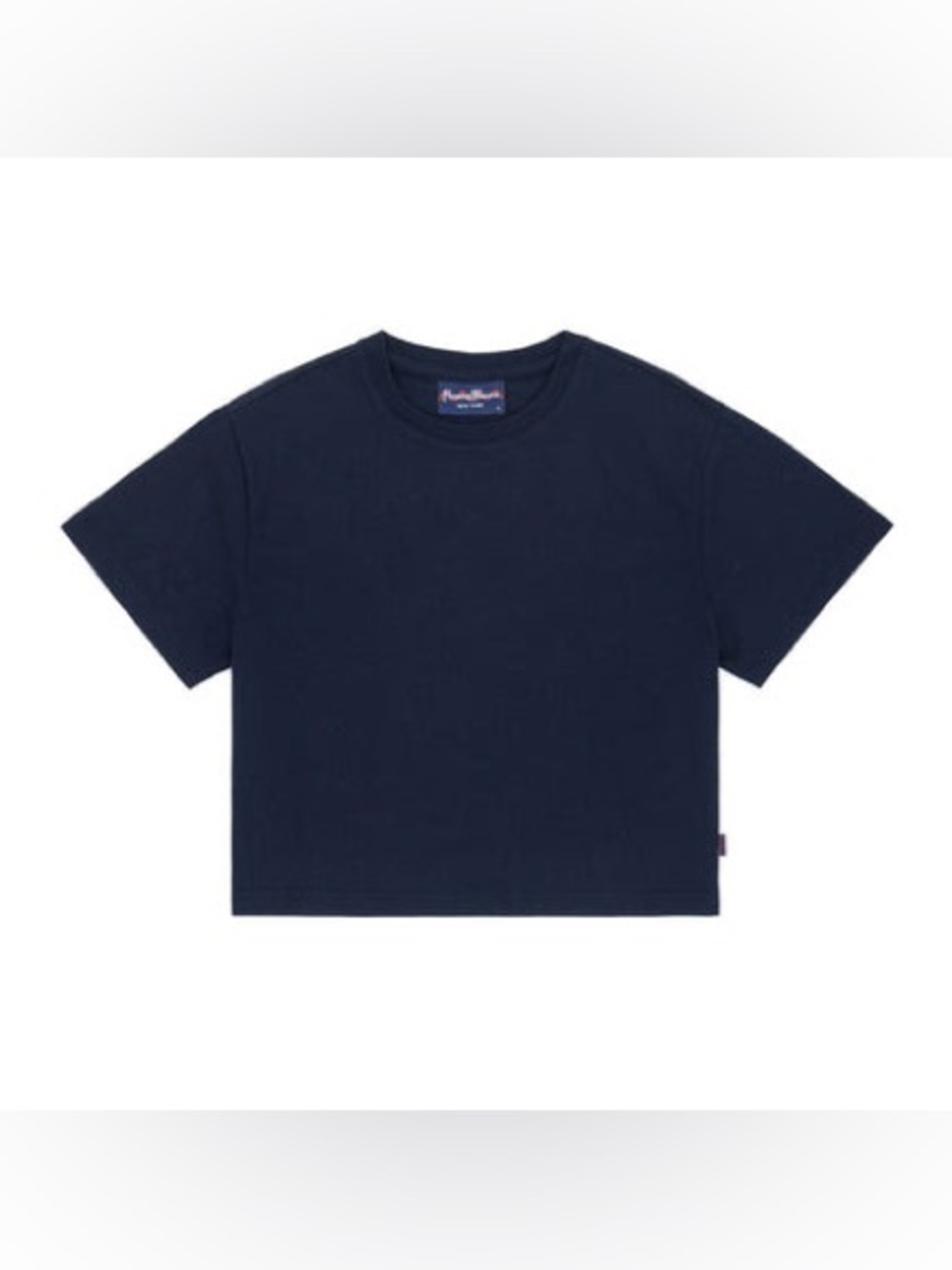 Rowing Blazers Navy Cropped Short-Sleeve Crew Tee - 100% cotton